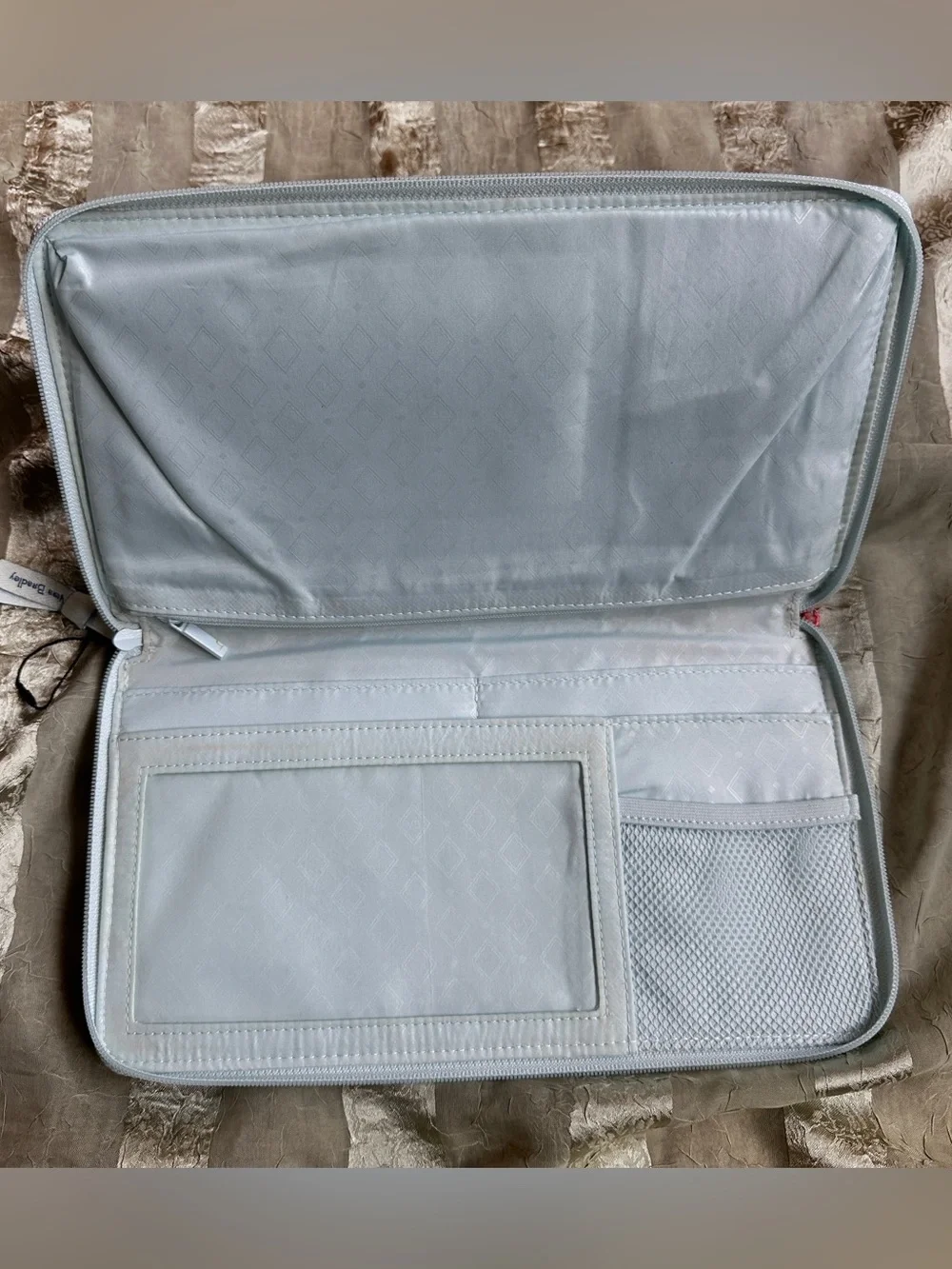 Vera Bradley Floral Blue Travel Cosmetic or Tech Clutch Case